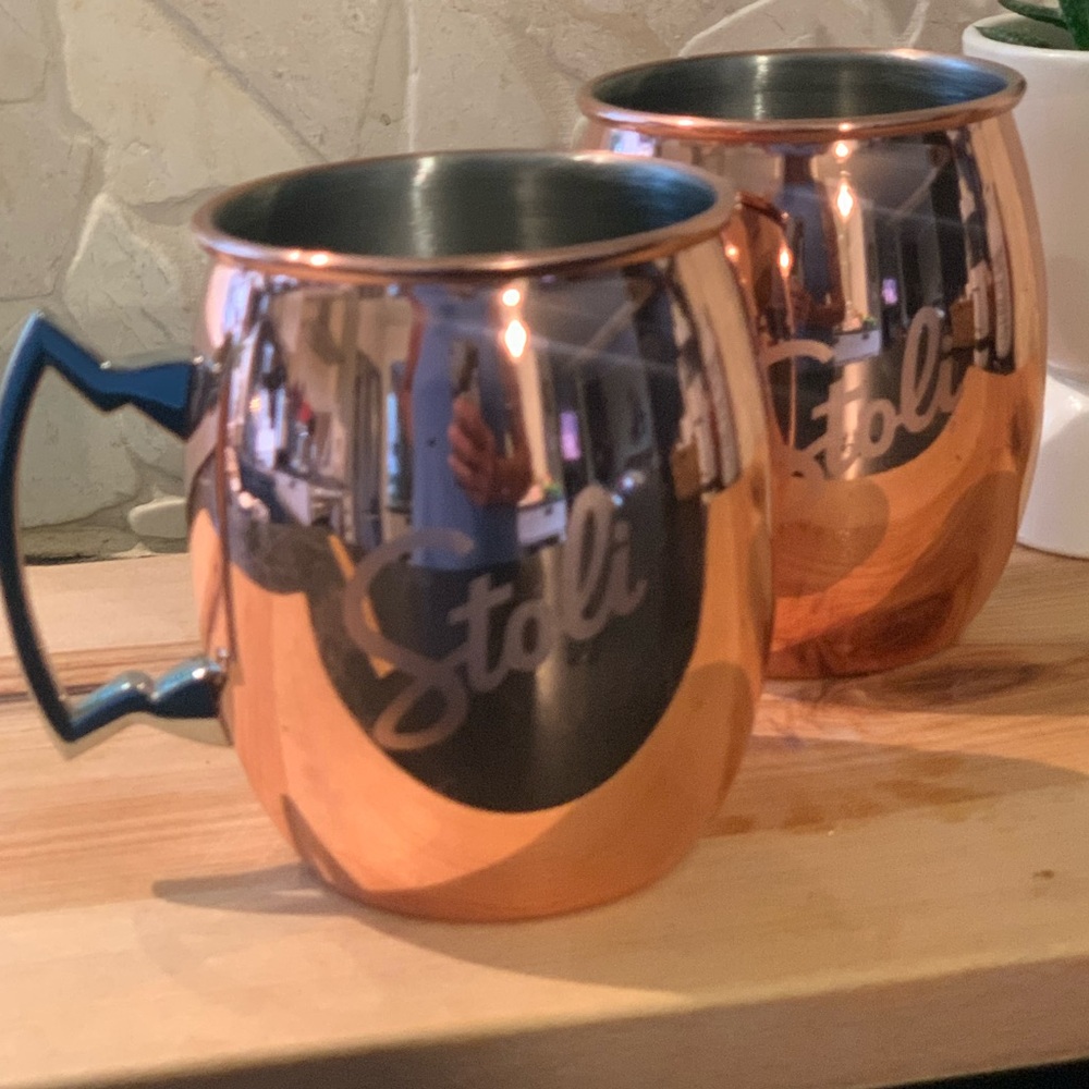 STOLI | Set of 2 | Copper clad Moscow Mule Mugs